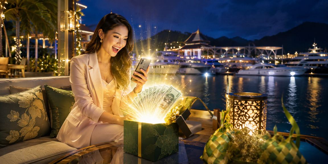 Malaysian players enjoying live matches during Hari Raya in Langkawi with 1600
